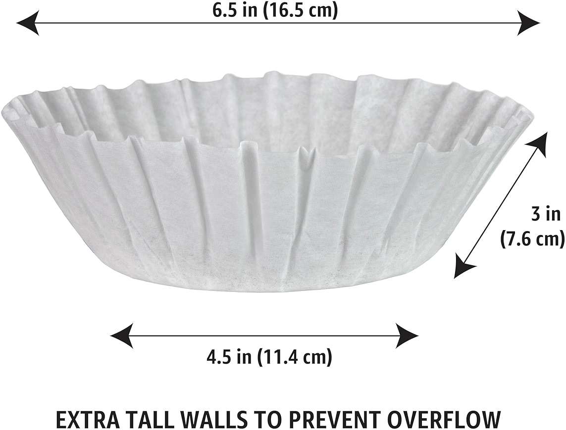 Amazon Basics Commercial 12-Cup Basket Coffee Filters, 1000 Count, Fits Bunn and Most Basket-Style Coffeemakers, White - Image 3
