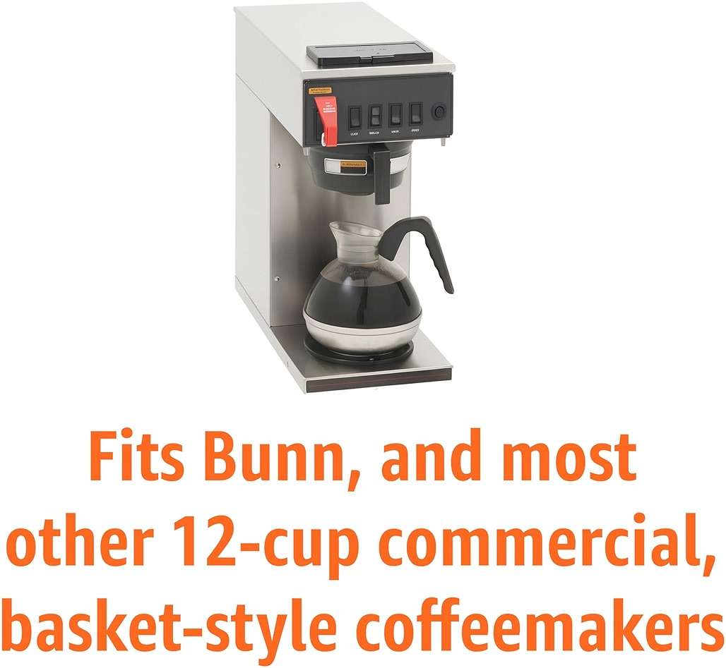 Amazon Basics Commercial 12-Cup Basket Coffee Filters, 1000 Count, Fits Bunn and Most Basket-Style Coffeemakers, White - Image 5