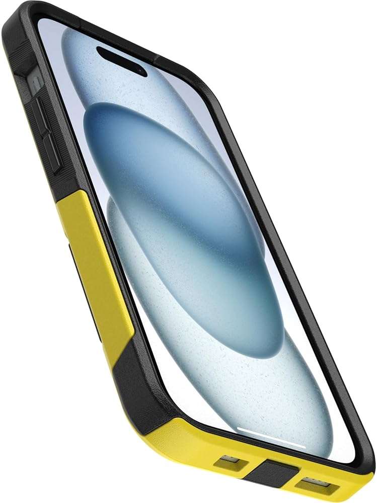 OtterBox iPhone 17e & iPhone 16e Commuter Series Case - Night Reverse (Yellow & Black) | Slim & Tough | Pocket-Friendly | with Port Protection | Non-Retail Packaging - Image 4