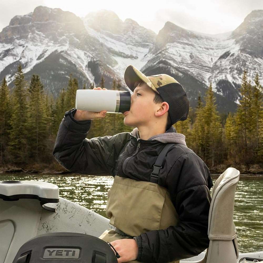 YETI Rambler 12 oz Travel Bottle, Stainless Steel, Vacuum Insulated with Leakproof Commuter Cap, Navy - Image 2