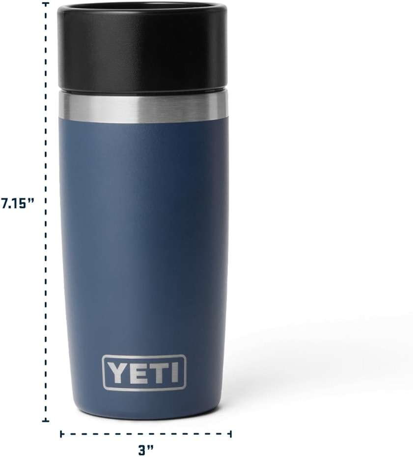 YETI Rambler 12 oz Travel Bottle, Stainless Steel, Vacuum Insulated with Leakproof Commuter Cap, Navy - Image 3