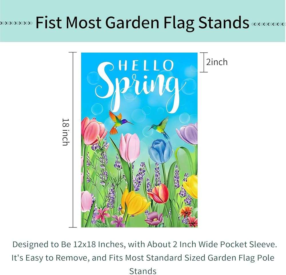 Seasonal Garden Flags Set of 12 Double Sided 12x18 Inch, Small Yard Flags for Outside, Christmas Halloween Easter Valentine's Day Decor, Spring Summer Fall Winter Holiday Garden Decorations - Image 2