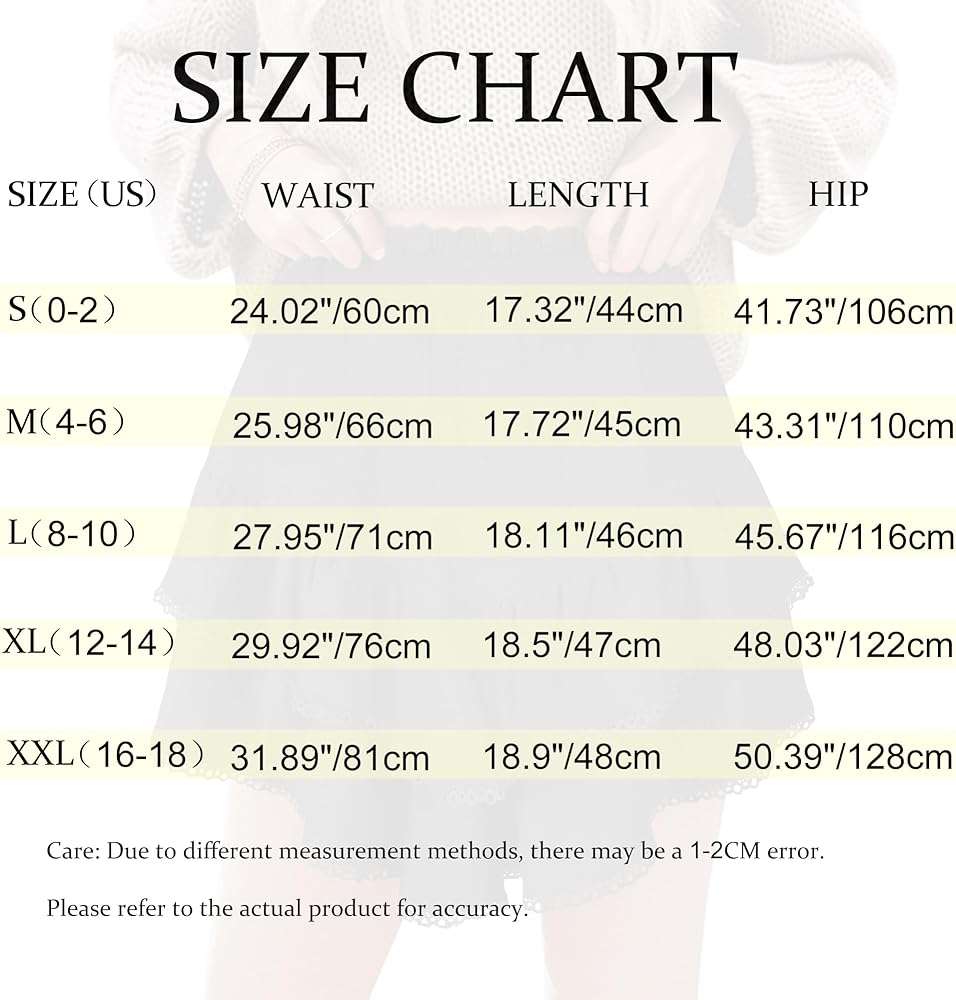 GOOBGS Flowy Shorts for Women High Waisted Lace Skort Trim Trendy Crochet Skirt Tennis Short - Image 4