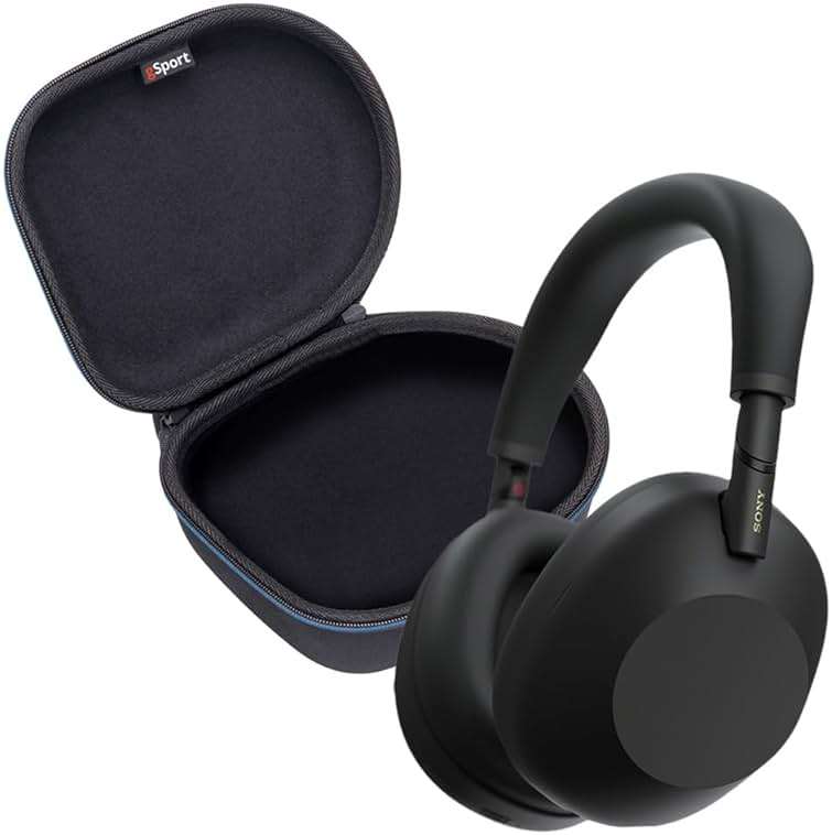 Sony WH-1000XM6 Wireless Noise Cancelling Over Ear Headphone Bundle with gSport Case (Black) - Image 1