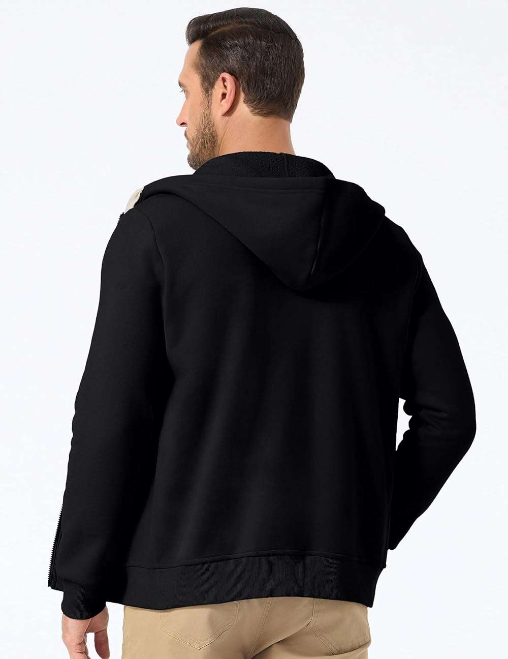 JMIERR Mens Full Zip Hooded Fleece Drawstring Hoodies Pullover Sweatshirts Casual Long Sleeve Shirts - Image 2