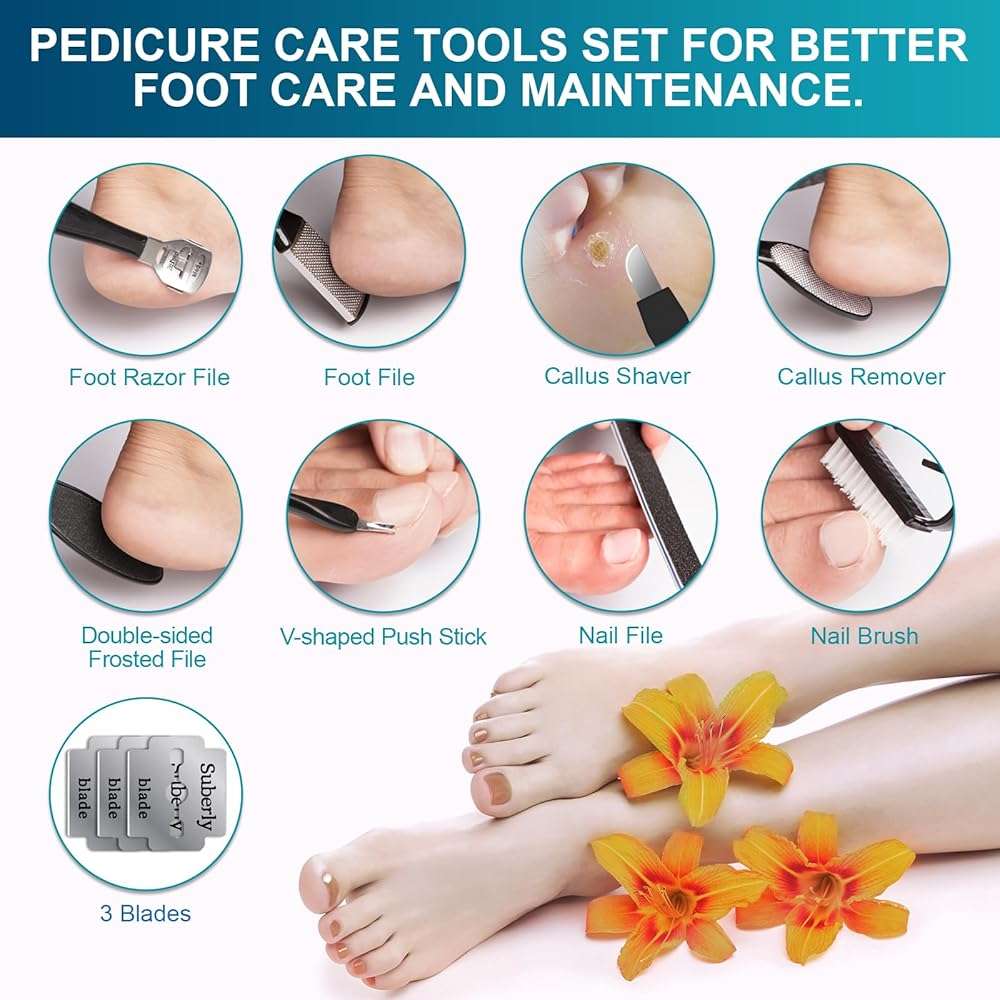 Electric Callus Remover for Feet Rechargeable Portable Electronic Foot File Pedicure Tools 16 in 1 Foot Callus Remover Kit Foot Scrubber to Remove Dead Skin (Pink) - Image 2