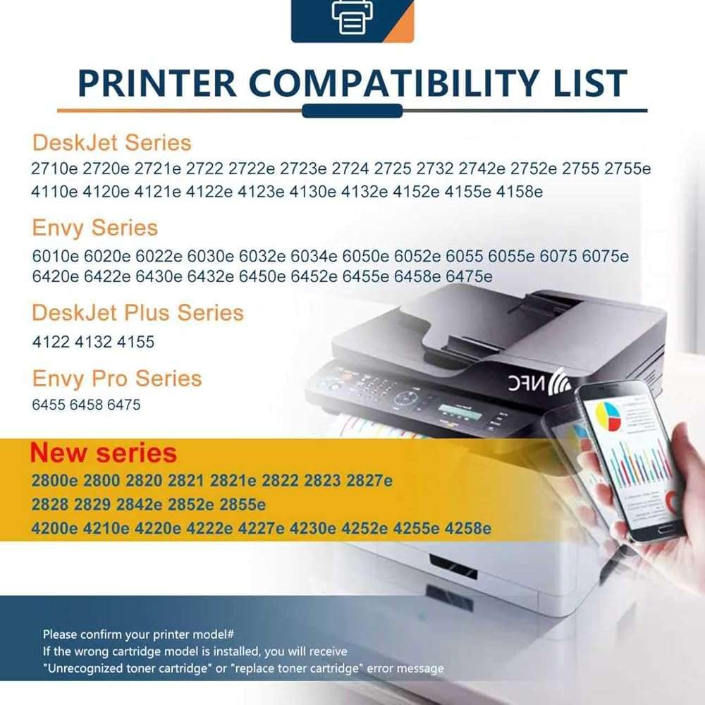 ANKINK Remanufactured 67XL Ink Cartridge Replacement for DeskJet Envy 2700 2700e 4100 6400 4155e 2755e 6000 2855e 2827e 2752e 4100e 6458 6455e 4152 6055e 6052e 4152e 2742e 6400e with V26.05.01 Chips - Image 2