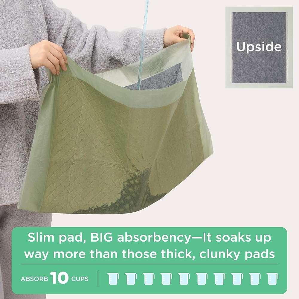 Bedsure Dog Pee Pads Extra Large, 28" x 34" Puppy Pads 52 Count, Super Absorbent & Leak Proof, XL Training Pads Quick Dry Disposable Potty Pad with Odor-Control Activated Carbon & ECO Green Material - Image 3