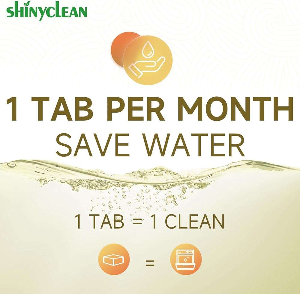Shinyclean Heavy Duty Dishwasher Cleaner & Deodorizer Tablets, 20g*12 Pack | 1 Year supply, dishwasher descaler, septic safe, removes limescale, hard water stains & bad odors to refresh your machine - Image 2