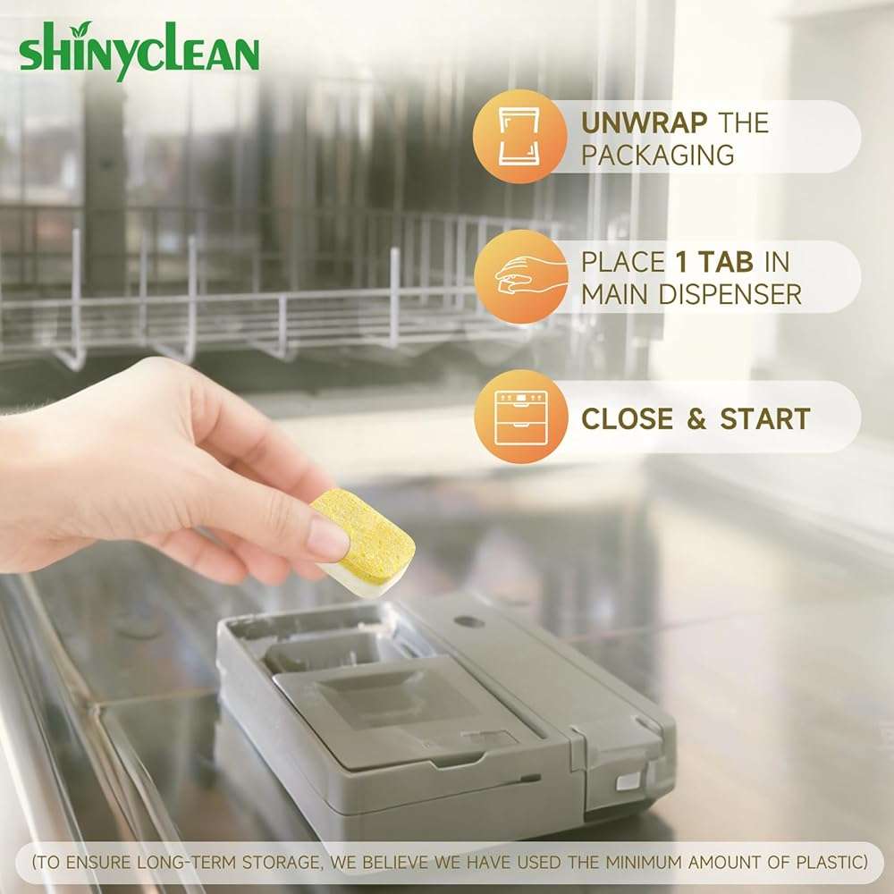 Shinyclean Heavy Duty Dishwasher Cleaner & Deodorizer Tablets, 20g*12 Pack | 1 Year supply, dishwasher descaler, septic safe, removes limescale, hard water stains & bad odors to refresh your machine - Image 5