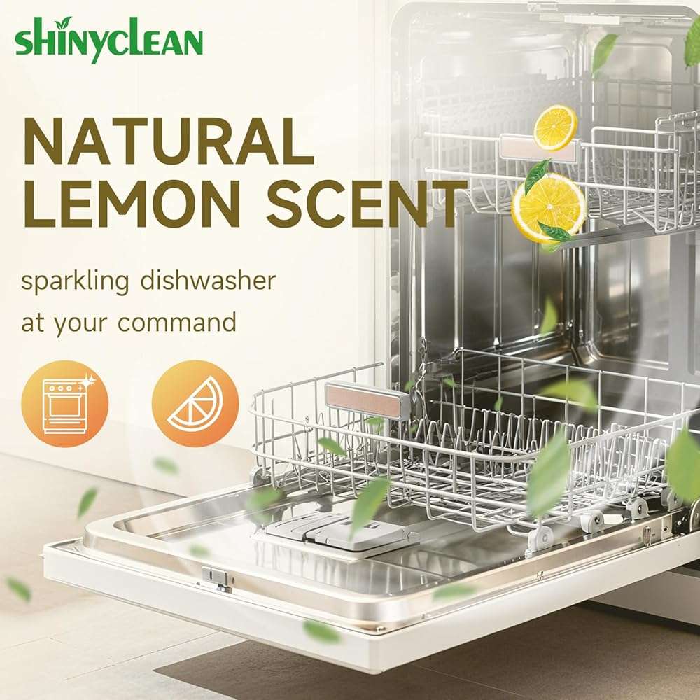 Shinyclean Heavy Duty Dishwasher Cleaner & Deodorizer Tablets, 20g*12 Pack | 1 Year supply, dishwasher descaler, septic safe, removes limescale, hard water stains & bad odors to refresh your machine - Image 7
