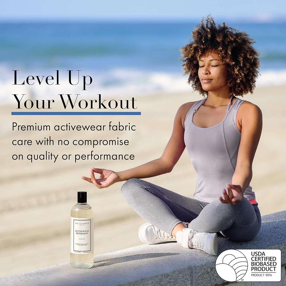 The Laundress Activewear Laundry Detergent, 32 Oz, Marine Fragrance, 4-in-1 Enzyme Blend for Workout Performance Fabrics, Fights Sweat Odors & Stains, USDA Certified Biobased Product (90%) - Image 2