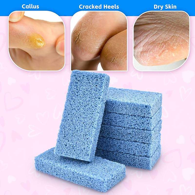 SALVMARY Foot Pumice Stone for Feet Callus Remover, Disposable New Sharper Pumice Scrubber Sponge Pads Pedicure Tools for Salons, 40 Pcs Blue - Image 5