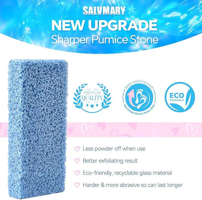 SALVMARY Foot Pumice Stone for Feet Callus Remover, Disposable New Sharper Pumice Scrubber Sponge Pads Pedicure Tools for Salons, 40 Pcs Blue - Image 6