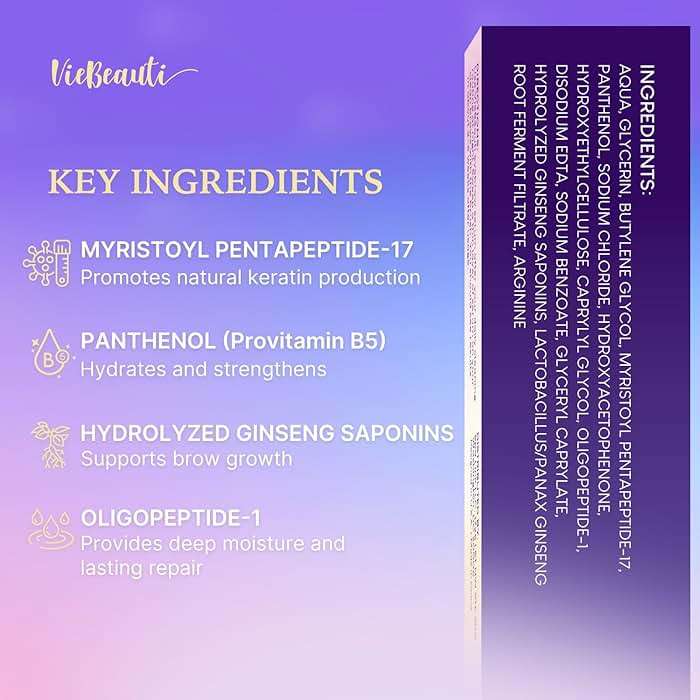 VieBeauti Lash Serum for Eyelash Growth, Prostaglandin Free EyeLash Serum with Peptides for Longer Fuller Thicker Looking Lashes, Vegan & Cruelty-Free, Safe for Sensitive Eyes, 3mL - Image 4