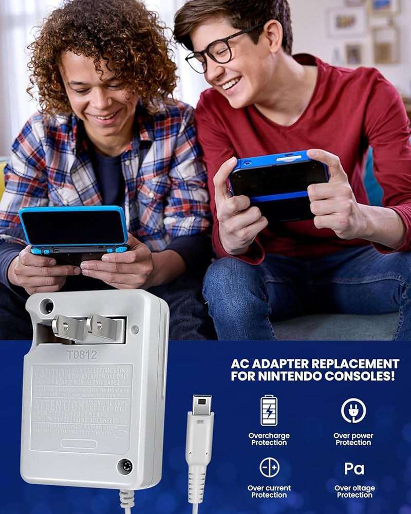 AC Adapter Game Charger for Dsi Ndsi 3DS/3DSXL/New 3DS/New 3Dsll/2DS/Dsi/Dsixl 2 Pack with Stylus Pen - Image 7