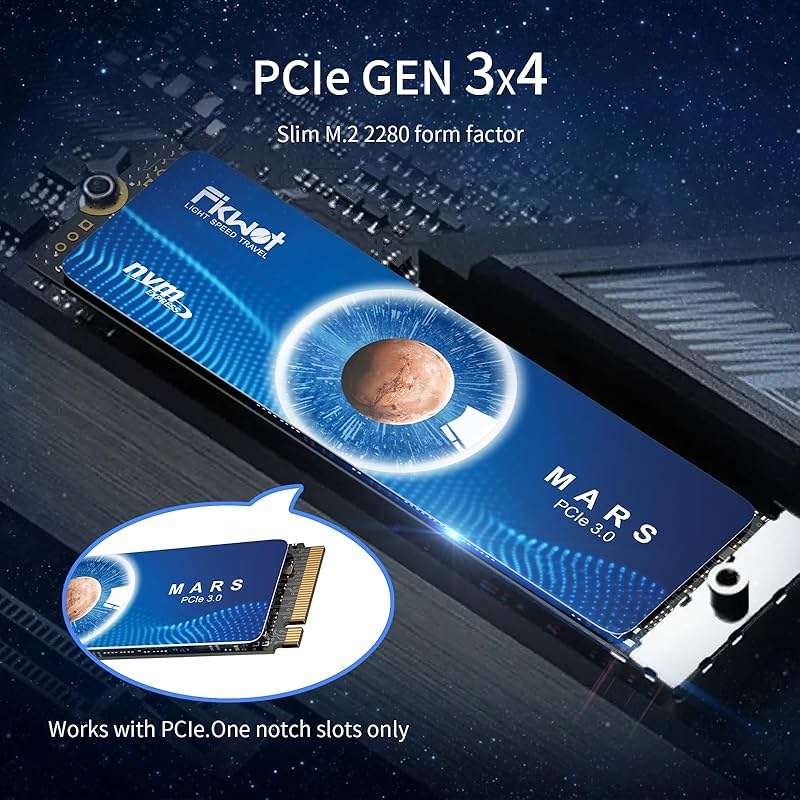 Fikwot FX550 NVMe SSD 2TB M.2 SSD PCIe 3.0×4, Read Up to 3,500 MB/s, M2 2280 Internal Soild State Drive, Compatible with Desktop, Laptop and Mini PC, QLC NAND Flash - Image 3