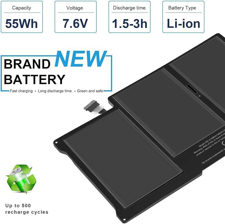 A1405 Laptop Battery for MacBook Air 13 inch A1466 (Mid 2012,Mid 2013,Early 2014, Early 2015,2017) A1369 (Late 2010, Mid 2011 Version) fits A1496 A1377 [EMC :2925, 2469, 2559, 2392, 2632, 3178] - Image 4