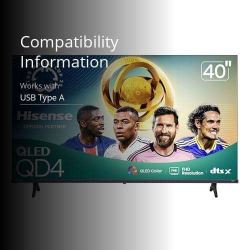 Hisense 40-Inch Class QD4 Series Hi-QLED FHD Smart Fire TV (40QD4QF) - Quantum Dot Color, DTS Virtual: X, Alexa Built in, Slim Bezel Design - Image 2