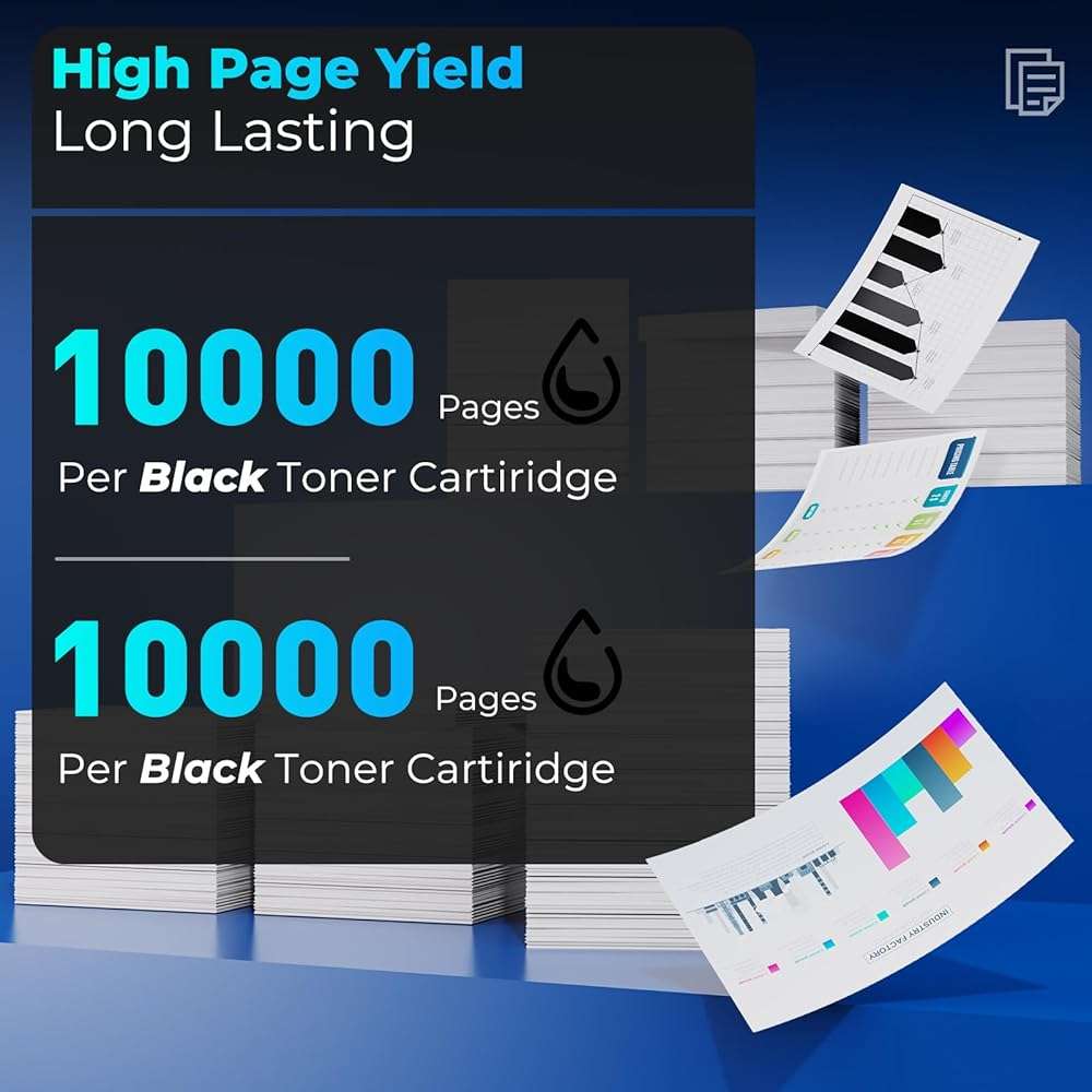 58X Toner Cartridge Black Laser Jet Pro M404dw Enterprise M406dn Compatible for HP 58X Toner Cartridge Compatible for MFP M430f M404dn M404n MFP M428fdw MFP M428fdn MFP M428dw M404dw Printer (2 Pack) - Image 3
