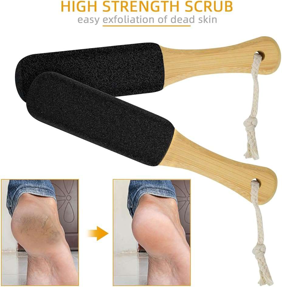 2 Pack Pumice Stone for Feet, Foot File and Callus Remover - Foot Scraper & Exfoliator Tool for Dead Skin, Cracked Heels, Dry Feet Care - Image 4