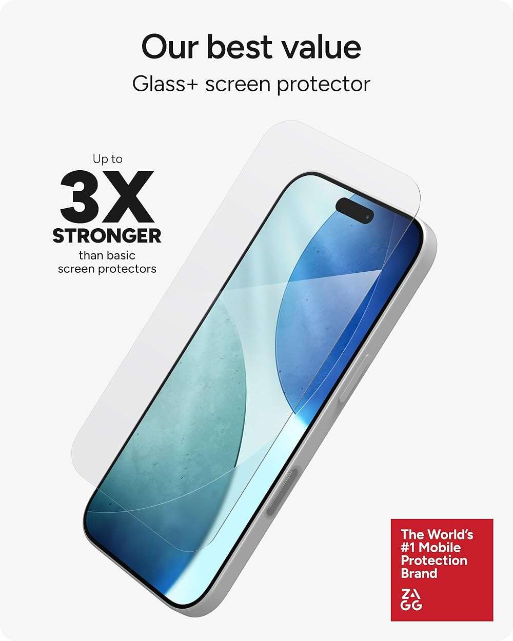 ZAGG Glass+ Screen & Camera Lens Protection for iPhone 17 - Impact & Shatter Protection, Full Coverage Scratch & Smudge-Resistant Tempered Glass, Anti-Reflective Camera Lens Protector - Image 10