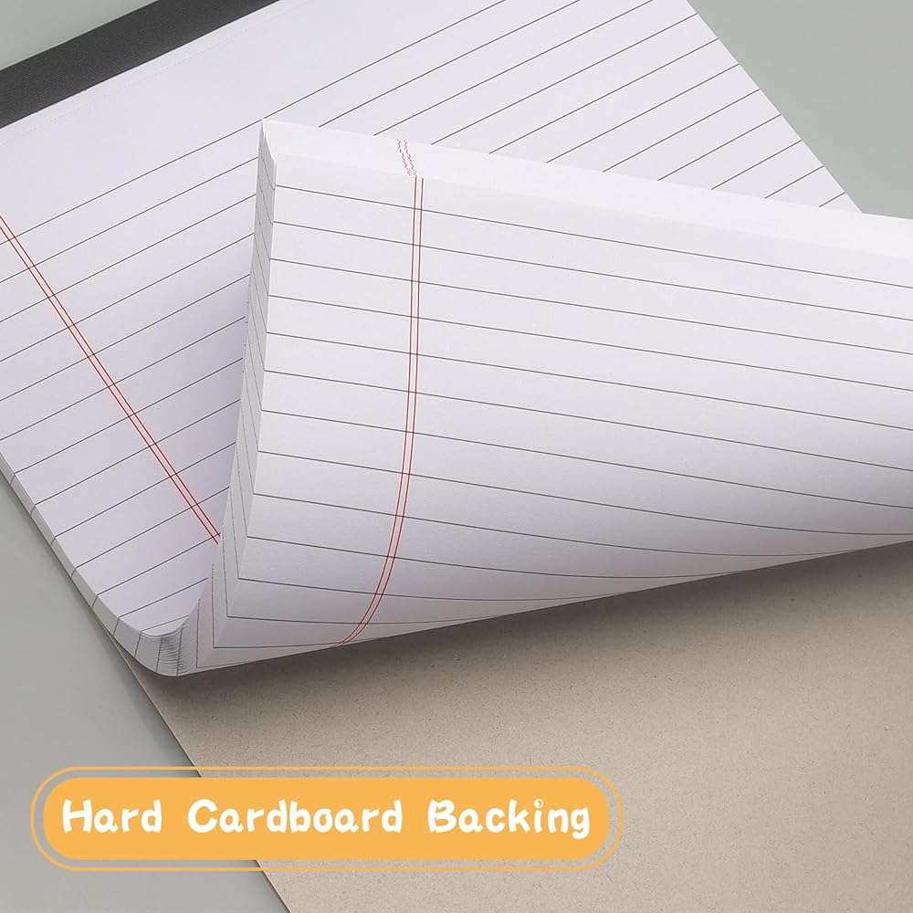 ZZTX Legal Pads 8.5 x 11 Inch White Writing Notepad, Lined Writing Pads for Work Office School, 50 Sheets Per Pad, A4, 1 Pack - Image 4