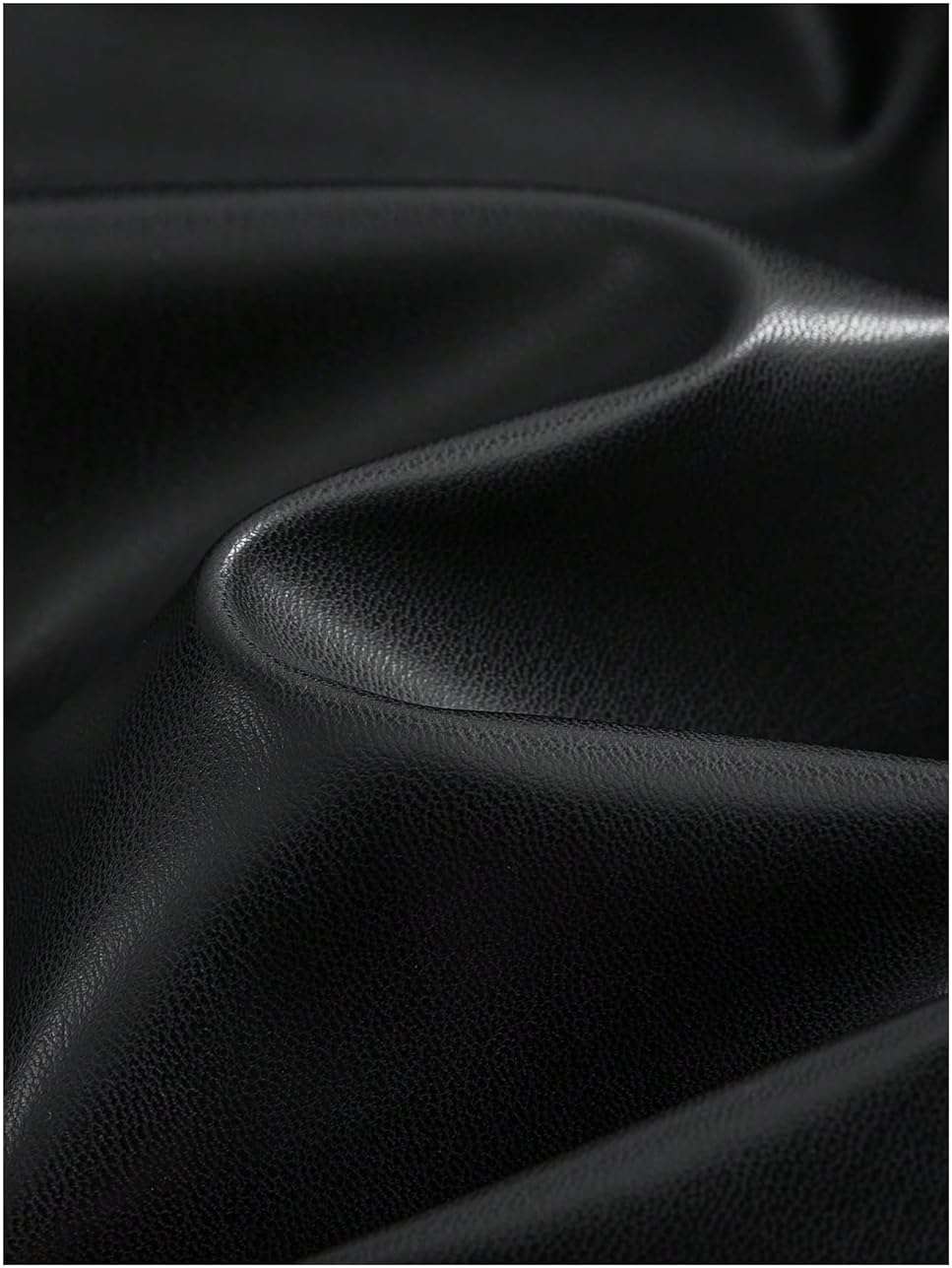 BEAUDRM Women's Leather Mini Skirts Gothic Zipper Ruffle Drop Low Rise A Line Flared Short Skirts Y2k Pleated Skirt - Image 3
