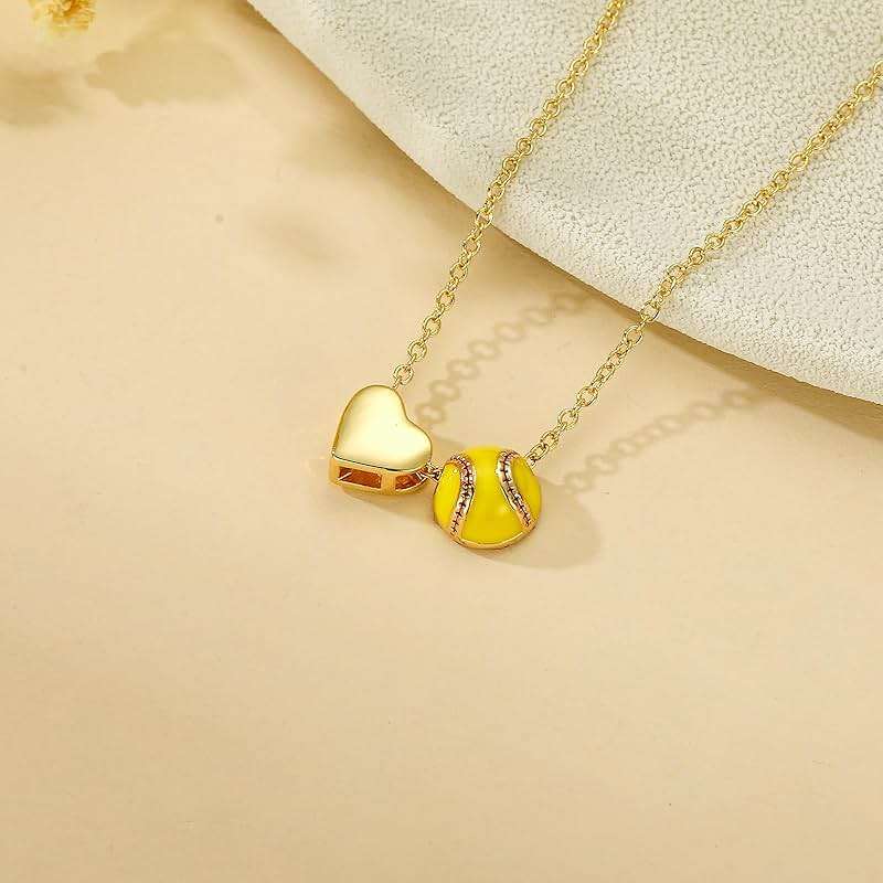 ESPVO Softball/Soccer/Volleyball/Basketball Necklace for Girls Women, Sports Accessories Jewelry Gift for Lovers 16+3 Inches - Image 4