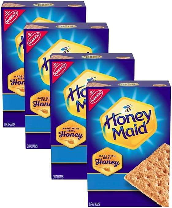 Value Pack Honey Maid Honey Graham Crackers – 14.4 oz Boxes (Pack of 4) – Classic Snack for S’Mores, Baking & Snacking (108 Full Sized Crackers) - Image 1