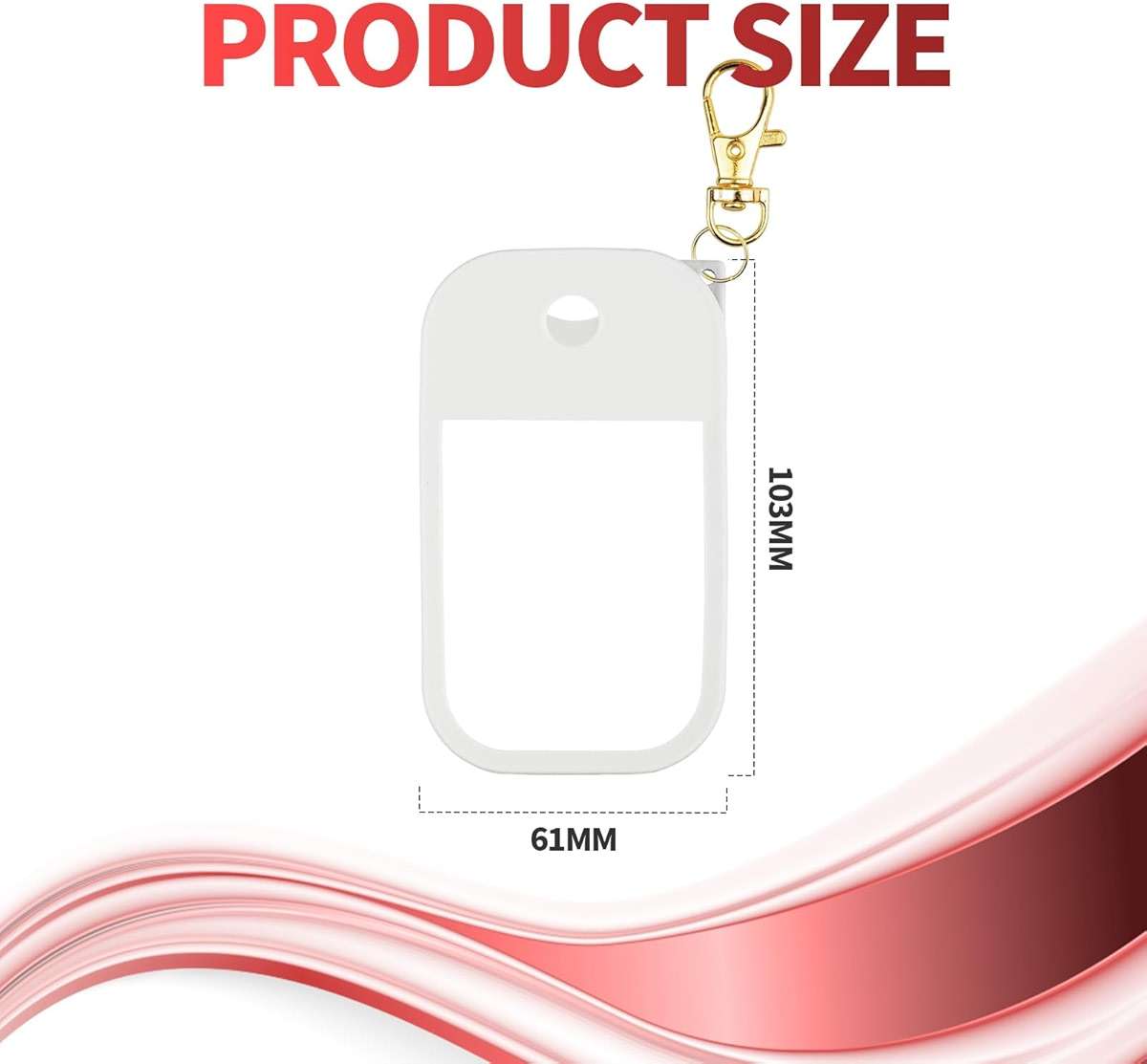 YMPEKA 2Pcs Silicone Case Compatible with Touchland Hand Sanitizer Spray, Protective Case with Keychain，Power Mist and Glow Mist 1 fl oz, Hand Sanitizer Spray Accessory (White+Pink) - Image 2