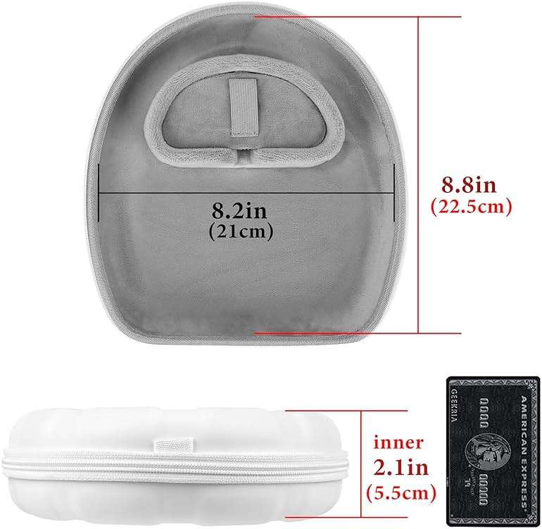 Geekria PRO Charging Headphones Case Compatible with Sony WH-1000XM6, WH-1000XM5, WH-1000XM4, ULT WEAR and More, Hard Shell, Durable, Multi-Layer Protection (White) Without Power Bank - Image 4