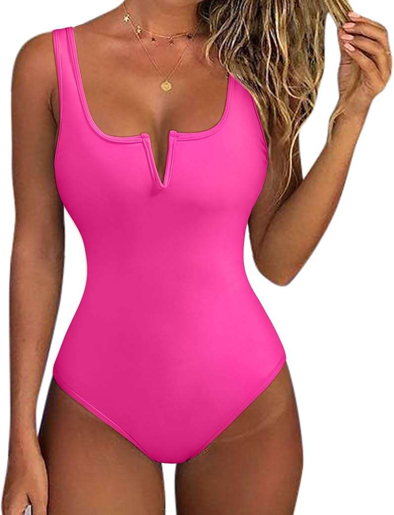 SUUKSESS Women Sexy Tummy Control One Piece Swimsuits High Cut Bathing Suit 2026 - Image 1