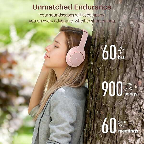 TOZO HT2 Hybrid Active Noise Cancelling Headphones+Headphone Case Cover Water and Dust Resistant, Faux Leather Storage Bag - Image 3