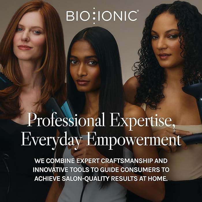 Bio Ionic 10X Styling Iron, Hair Straightener with 1" Sonic Vibrating Plates, Flat Iron with Ion Generating Mineral Complex, Versatile Styler for Wavy & Straight Hairstyles - Image 10