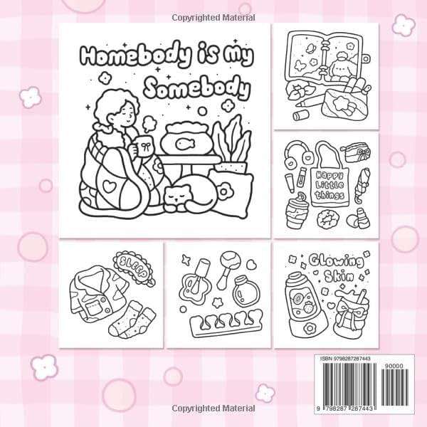 Self-Care: Relaxing Coloring Book for Girls and Adults with Cute and Easy Illustrations - Image 2