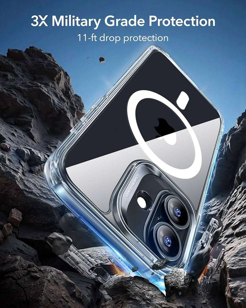 ESR for iPhone 17 Case, Camera Control Cover, Compatible with MagSafe, Shockproof Military-Grade Protection, Magnetic Phone Case for iPhone 17, Classic Hybrid Case, Clear - Image 4