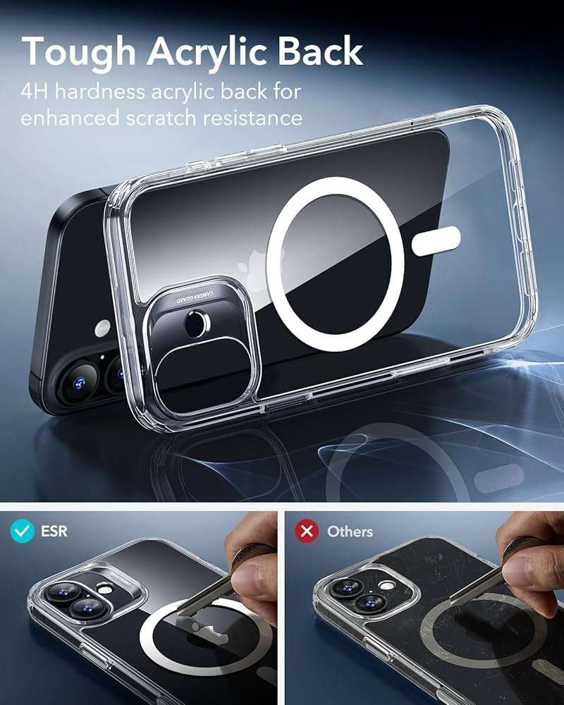 ESR for iPhone 17 Case, Camera Control Cover, Compatible with MagSafe, Shockproof Military-Grade Protection, Magnetic Phone Case for iPhone 17, Classic Hybrid Case, Clear - Image 6