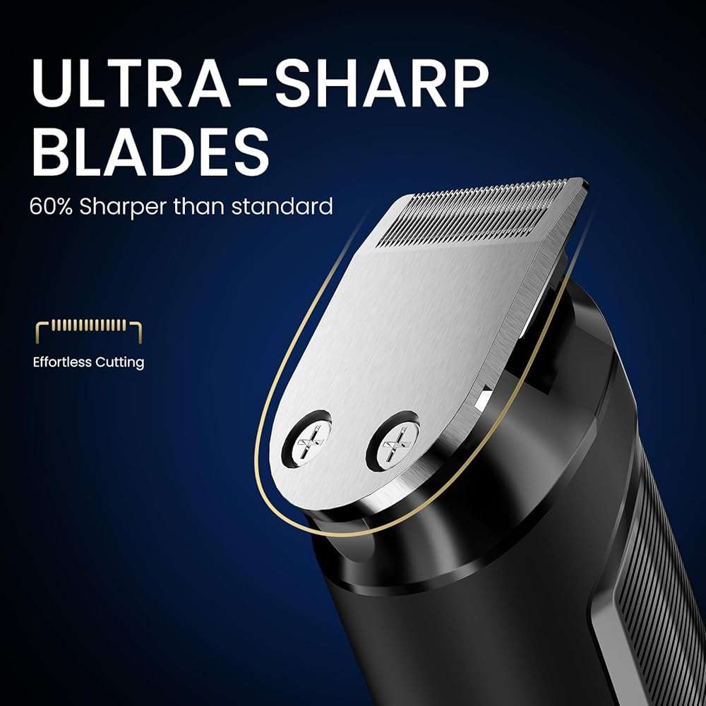 Ufree 3-in-1 Beard Trimmer for Men, IPX6 Waterproof Electric Razor Shaver, Hair Mustache Body Nose Trimmer, Type-C Clippers Husband Father boy Grooming Kit, Birthday Gifts for Men Dad - Image 3