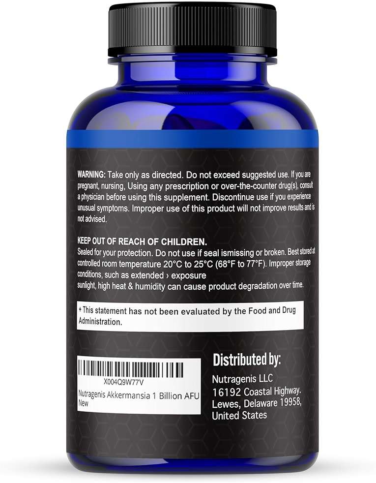 Nutragenis Akkermansia Muciniphila Probiotic – 1 Billion AFU with 390 mg Inulin Prebiotic Fiber – 60 Capsules, 2-Month Supply – Gut Health & Metabolism Support, Daily Probiotic for Men & Women - Image 7