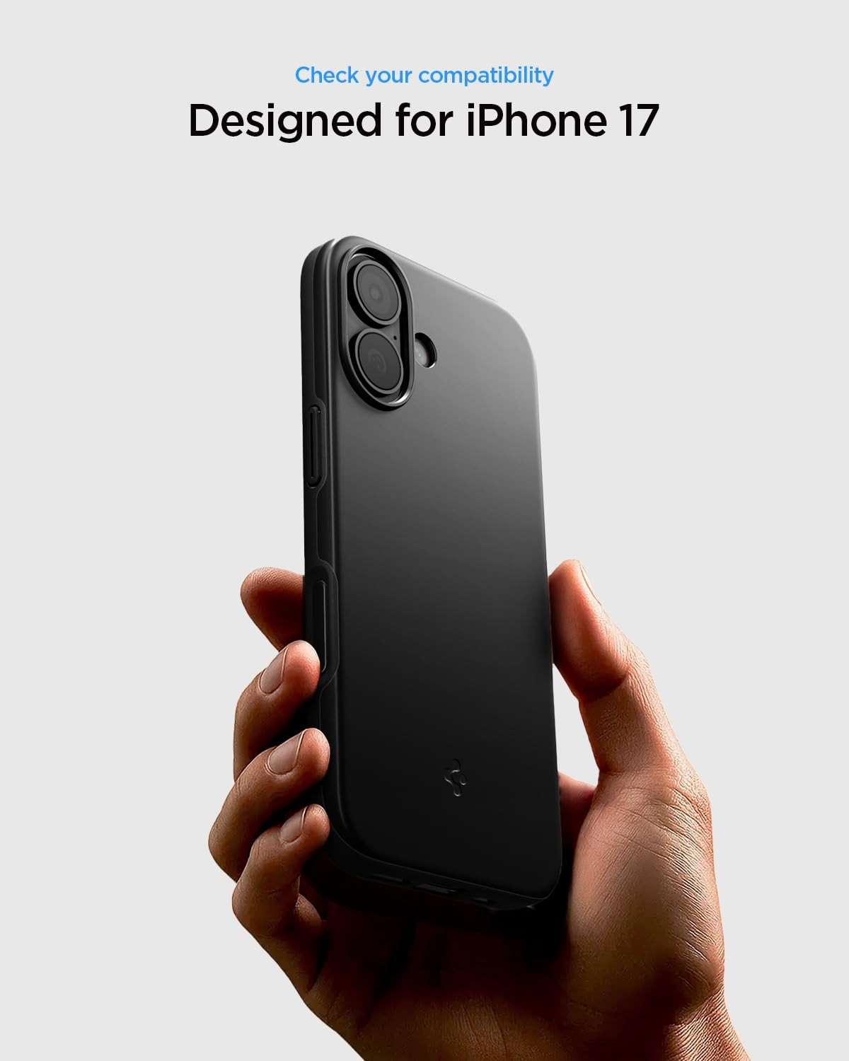 Spigen for iPhone 17 Case, Thin Fit MagFit [TPU Covered Camera Control] [Compatible with MagSafe] - Black - Image 2