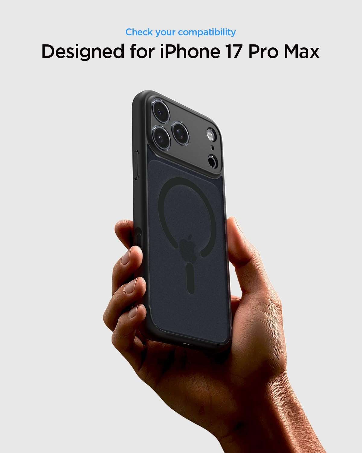 Spigen for iPhone 17 Pro Max Case, Ultra Hybrid MagFit [TPU Covered Camera Control] [Anti-Yellowing] [Compatible with Magsafe] - Frost Black - Image 2
