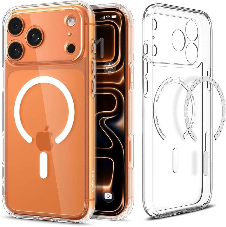 Spigen for iPhone 17 Pro Max Case, Ultra Hybrid MagFit [TPU Covered Camera Control] [Anti-Yellowing] [Compatible with Magsafe] - Clear - Image 1