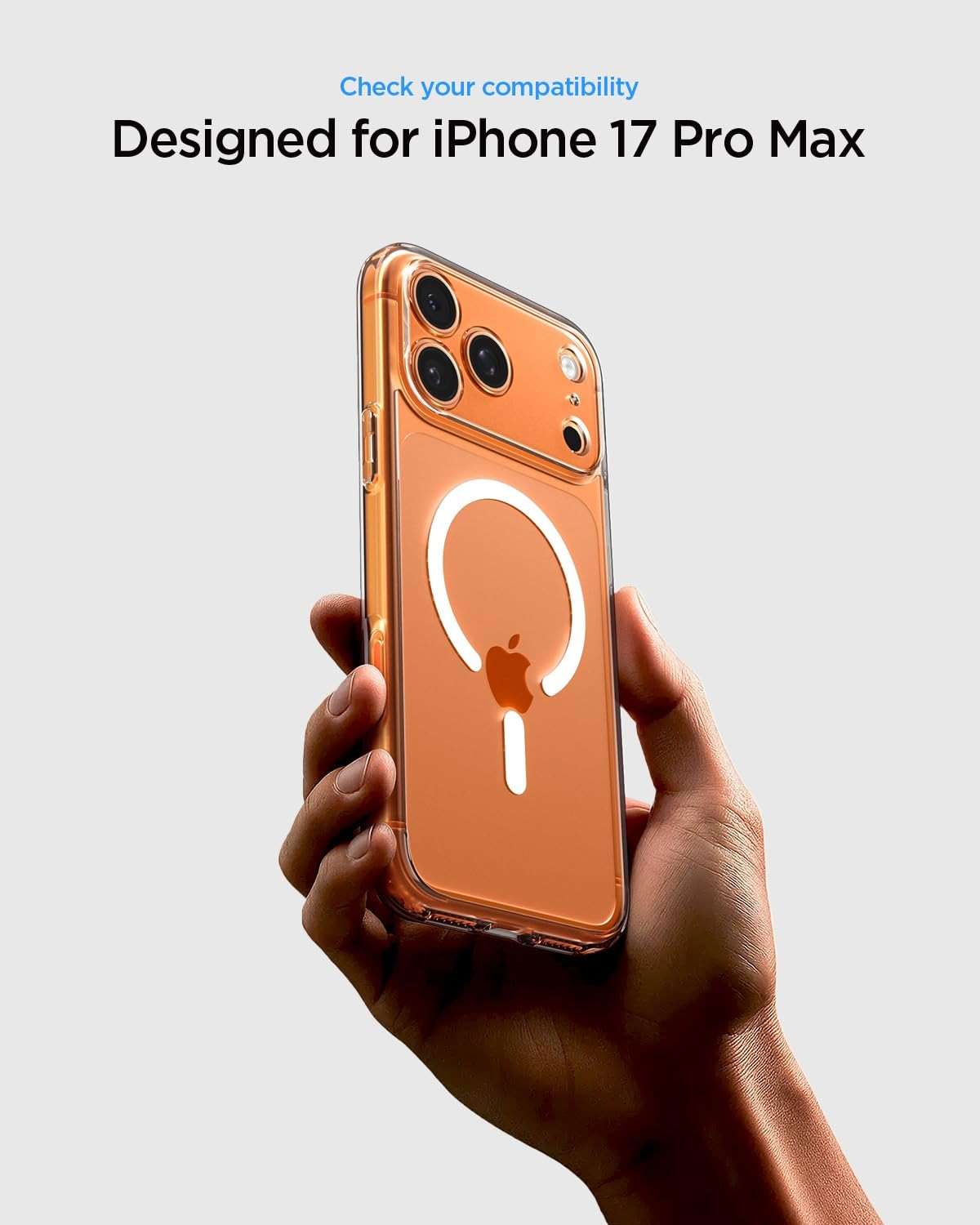 Spigen for iPhone 17 Pro Max Case, Ultra Hybrid MagFit [TPU Covered Camera Control] [Anti-Yellowing] [Compatible with Magsafe] - Clear - Image 2