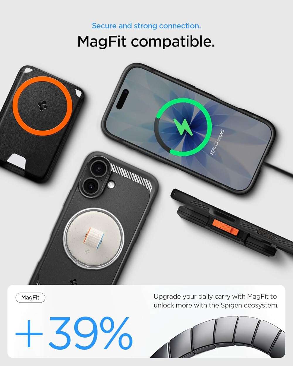 Spigen for iPhone 17 Case, Rugged Armor MagFit [TPU Covered Camera Control] [Compatible with MagSafe] - Matte Black - Image 7