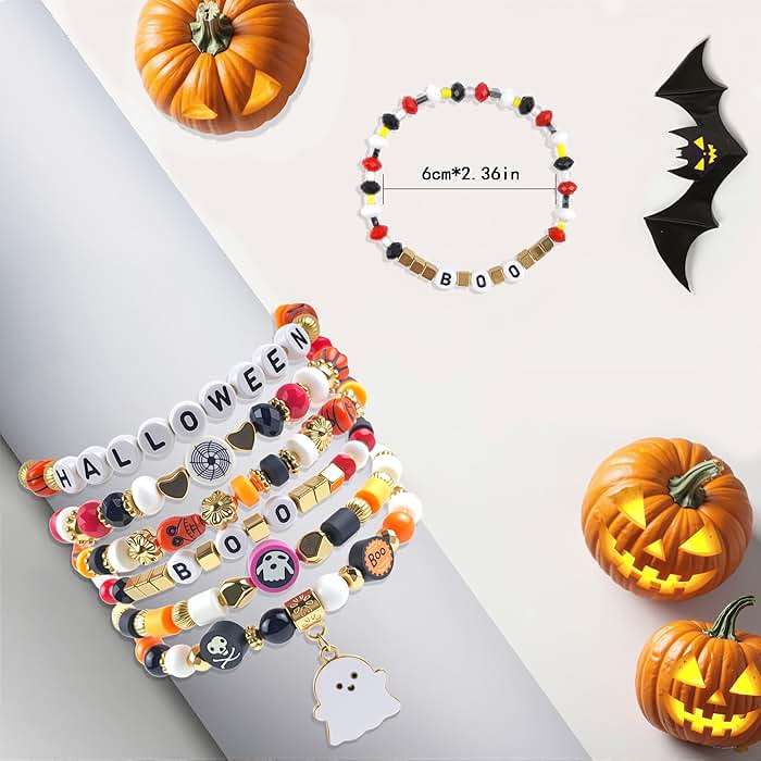 OHOME Halloween Party Favors - 6 Pack HALLOWEEN Bracelets | Halloween Games Treats Toys Gifts Crafts Party Supplies for Kids - Womens Halloween Costumes 2026 | Dresses Shirts Pajamas for Adult - Image 2