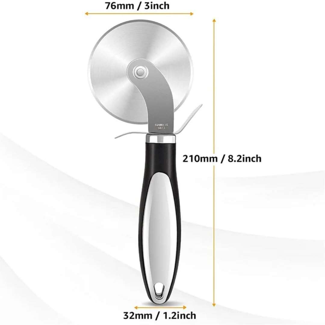 Premium Stainless Steel Pizza Cutter Wheel with Ergonomic Handle – Sharp Blade for Effortless Slicing of Pizza, Dough, Pie, and More – Dishwasher Safe - Image 3