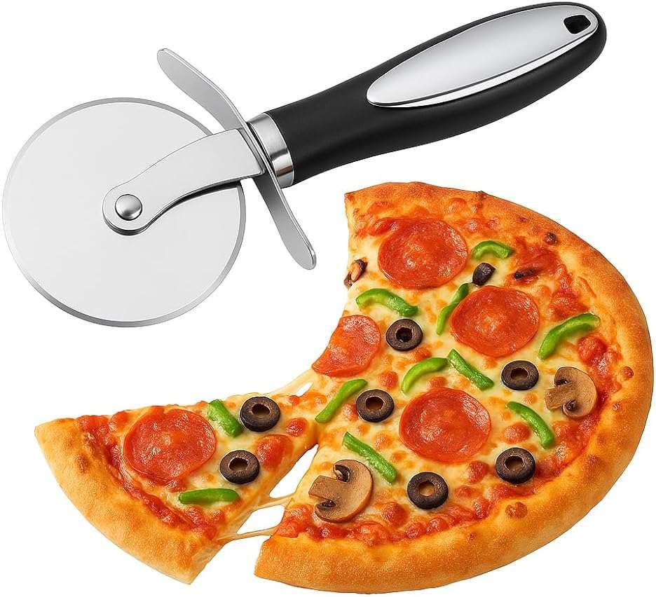 Premium Stainless Steel Pizza Cutter Wheel with Ergonomic Handle – Sharp Blade for Effortless Slicing of Pizza, Dough, Pie, and More – Dishwasher Safe - Image 6