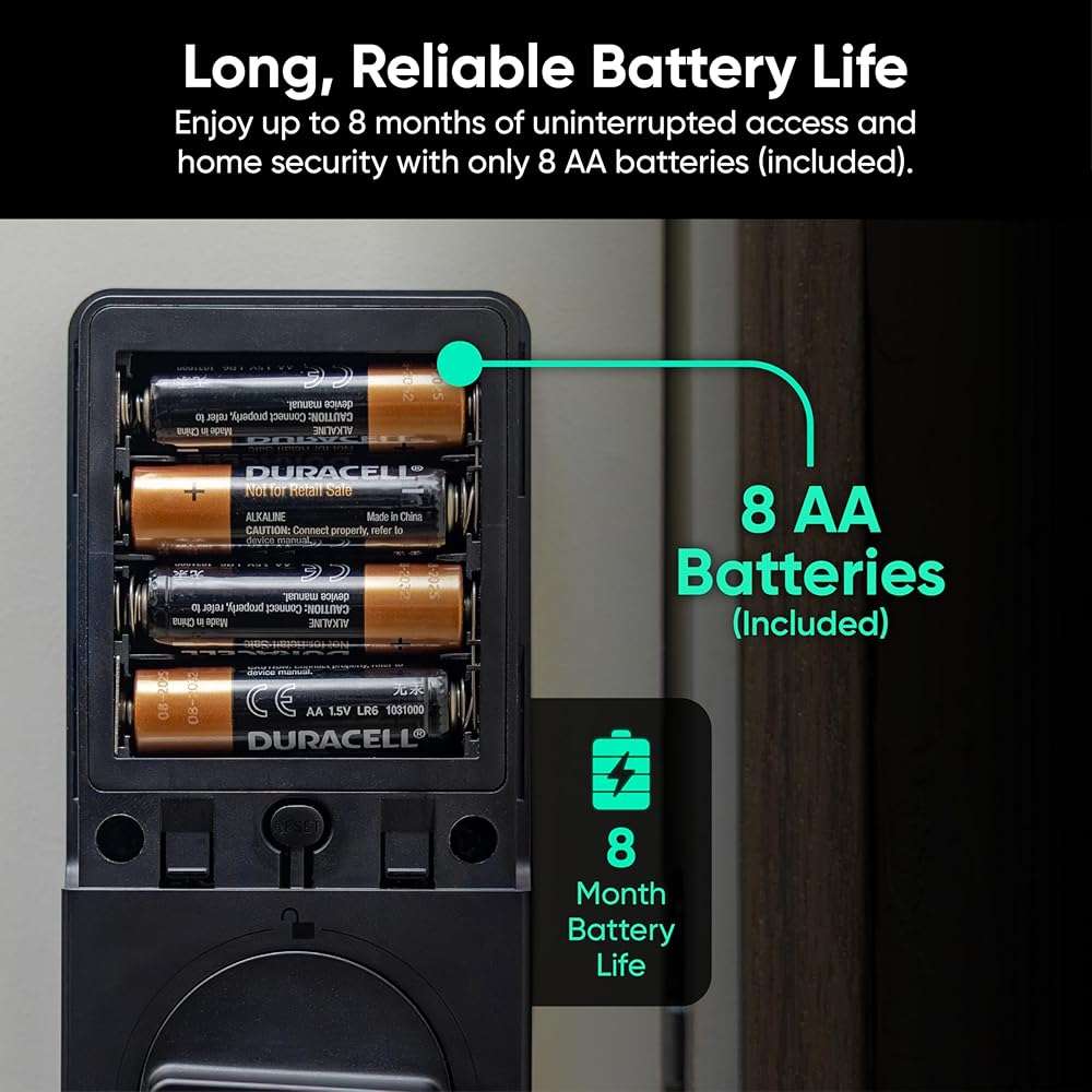 Wyze Auto-Lock Bolt v2, Fingerprint Keyless Entry Smart Lock, AI Learning Scanner with Wi-Fi Front Door Lock Deadbolt, Auto-Lock, 8 Months Battery, BHMA2, IP53, Anti-Peep Keypad, Backup Keys - Image 12