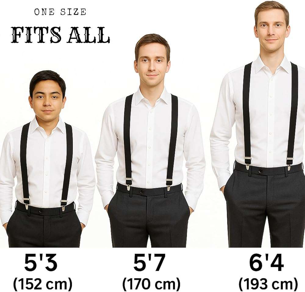 alsat Suspenders for Men Heavy Duty – Adjustable Y-Back Mens Suspenders with Strong Metal Clips - Image 4